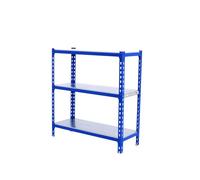 Simon Rack Étagère Rangement à 3 Niveaux, 180 kg Capacité de Charge et Point de Flexion, 1000x900x400 mm, Étagère Charge Lourde, Étagère Garage, Bleu/Galvanisé - Simonclick