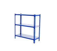 Simon Rack Étagère Rangement à 3 Niveaux, 180 kg Capacité de Charge et Point de Flexion, 900x900x400 mm, Étagère Charge Lourde, Étagère Garage, Bleu/Galvanisé - Simonclick