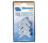 Simon Rack Piedino in plastica Scaffalature in metallo Banchi da lavoro 4 unità Bianco