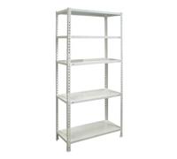 Simon Rack Scaffalatura portaoggetti 160 x 80 x 40 cm, (altezza x larghezza x lunghezza), scaffale metallico, 4 altezze, 70 kg di punto flessione, acciaio zincato, zincato - Ecoclick
