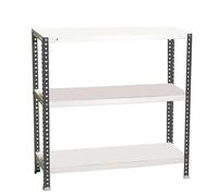 Simon Rack Scaffale Metallo Garage e 3 Ripiani, 1000x1100x500 mm, Capacità di Carico 90 kg e Punto di Flessione, Metallo, Scaffalatura per Garage, Antracite/Bianco - Comfort