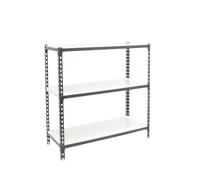 Simon Rack Scaffale Metallo Garage e 3 Ripiani, Capacità di Carico 180 kg e Punto di Flessione, 1000x1000x500 mm, Metallo, Scaffalatura per Garage, Antracite/Bianco - Simonclick