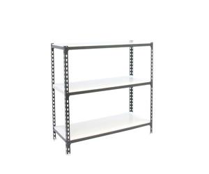 Simon Rack Scaffale Metallo Garage e 3 Ripiani, Capacità di Carico 180 kg e Punto di Flessione, 1000x1000x500 mm, Metallo, Scaffalatura per Garage, Antracite/Bianco - Simonclick