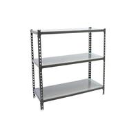 Simon Rack Scaffale Metallo Garage e 3 Ripiani, Capacità di Carico 180 kg e Punto di Flessione, 900x1000x400 mm, Metallo, Scaffalatura per Garage, Antracite/Zincato - Simonclick
