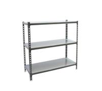 Simon Rack Scaffale Metallo Garage e 3 Ripiani, Capacità di Carico 200 kg e Punto di Flessione, 1000x1100x400 mm, Metallo, Scaffalatura per Garage, Antracite/Zincato - Simonclick