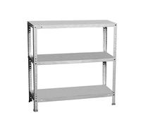 Simon Rack Scaffale Metallo Garage e 3 Ripiani, Capacità di Carico 75 kg e Punto di Flessione, 1000x1000x300 mm, Metallo, Scaffalatura per Garage, Zincato - Advantage