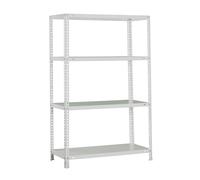 Simon Rack Scaffale Metallo Garage e 4 Ripiani, 1500x800x300 mm, Capacità di Carico 75 kg e Punto di Flessione, Metallo, Scaffalatura per Garage, Grigio - Advantage