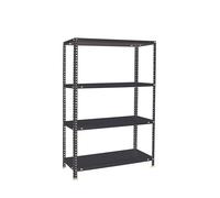 Simon Rack Scaffale Metallo Garage e 4 Ripiani, 1500x800x400 mm, Capacità di Carico 100 kg e Punto di Flessione, Metallo, Scaffalatura per Garage, Antracite - Comfort