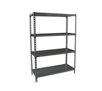 Simon Rack Scaffale Metallo Garage e 4 Ripiani, Capacità di Carico 180 kg e Punto di Flessione, 1500x800x500 mm, Metallo, Scaffalatura per Garage, Antracite - Simonclick