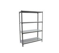 Simon Rack Scaffale Metallo Garage e 4 Ripiani, Capacità di Carico 180 kg e Punto di Flessione, 1500x900x500 mm, Metallo, Scaffalatura per Garage, Antracite/Zincato - Simonclick