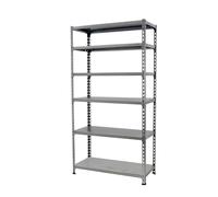 Simon Rack Scaffale Metallo Garage e 6 Ripiani, Capacità di Carico 180 kg e Punto di Flessione, 2500x1000x300 mm, Metallo, Scaffalatura per Garage, Grigio - Simonclick
