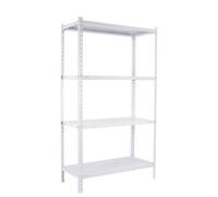 Simon Rack Scaffale portaoggetti, 150 x 100 x 50 cm, (altezza x larghezza x profondità), scaffale in metallo, 4 altezze, 70 kg, in acciaio zincato, zincato, Ecoclick