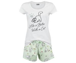 Simon' s Cat Life Is Better with A Cat Donna Pigiama Multicolore S 100% Cotone