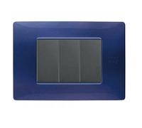 SIMON URMET FLEXA PLACCA TECNOPOLIMERO 3 MODULI COLORE BLU 11803.BL
