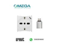 SIMON URMET NEA 10312/2.B Presa P40+USB 3.0A CON USCITA USB C 2 MODULI BIANCO