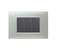 Urmet Simon Nea Flexa placca 3 moduli colore alluminio 11803.AL