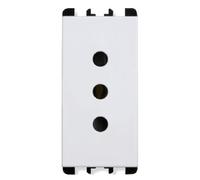 SIMON URMET NEA PRESA ITALIANA P11 W/TERMINALS 2P+T 10A-250V 1 MOD BIANCA 10301.B