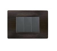 SIMON URMET PLACCA 3 POSTI COLORE WENGE' FLEXA NEA 11803.WE