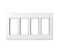 Simon500 placca 4 posti con supporti Simon Connect 51010104-030