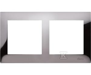 Simon54 DR2/67 Placca 2 posti metallo acciaio scuro IP20/IP44