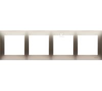 Simon54 DR4/44 Placca 4 posti universale IP20/IP44 oro opaco