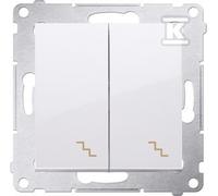 Simon54 DW6/2L.01/11 Interruttore doppio 10 AX bianco