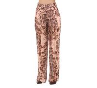 Simona Corsellini pantaloni palazzo in fantasia rosa beige