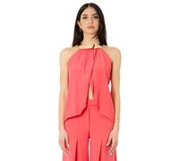 Simona Corsellini - Top Corallo con Spacco Frontale - -Tops -Donna -Rosa -XS