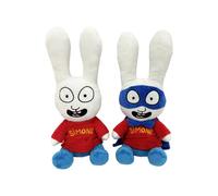 SIMONE CONIGLIO Peluche 25cm COPPIA 2 Versioni NORMALE SUPEREROE Rabbit CONEJO