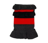 Simone Rocha - Sciarpa a maglia a righe con volant - - Accessories - unisex - Nero - ONE SIZE