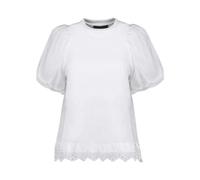 Simone Rocha - T-Shirt con Maniche a Sbuffo e Sovrapposizione in Tulle - - Blouses & Shirts - Donna - Bianco - S