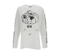 Simone Rocha, ,Tops ,Donna ,Bianco ,S T-shirt a maniche lunghe con logo Dim Sum