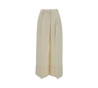 Simone Rocha - Wide Leg Belt Loop Tab Pantaloni - -Trousers -Donna -Beige -XS
