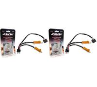 Simoni Racing 50W4 Resistenza Warning Canceller specifica per lampade a LED Attacco H4, 50W 6 Ohm con connettori (Confezione da 2)