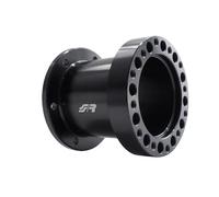 Simoni Racing 7676 Distanziale per Volante Universale, Distanziale Mozzo Volante, Estensione Mozzo Volante per Auto, Adattatore e Spessore 76mm per Volante in Alluminio Nero