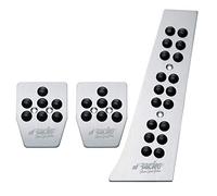 Kit pedali sportivi auto in alluminio con gommini antiscivolo neri 813/PW