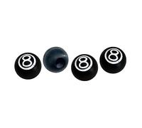 Simoni Racing CAPS/8 Kit Tappi per valvole pneumatici bianco nero