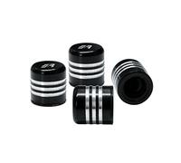 Set 4 tappi coprivalvola cappucci Simoni Racing Line neri e inserti cromati