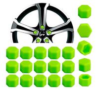 Simoni Racing CBG/19 Soft SIL Copribulloni Universali, Set Tappi Copribulloni Ruote Auto,Copridadi Ruota per Auto,Tappi Dadi Ruota Cerchione, Chiave 19 in Silicone Verde