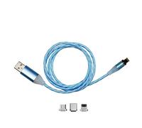 Simoni Racing CLC Cavo Caricabatterie Magnetico a LED Universale, Luce LED Blu