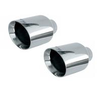 Simoni Racing Coppia Terminali Codino Scarico Acciaio Inox Rotondo Inclinato