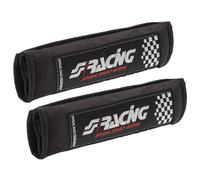 SIMONI RACING Cuscinetti cintura microfibra nera 2pz