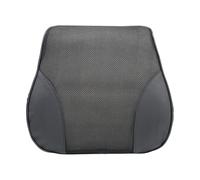 Simoni Racing Cuscino Lombare Ergonomico, Supporto per la Schiena in Tessuto Traspirante ed Eco Pelle - Memory Foam - per Sedile Auto, Sedia da Ufficio Doppie Cinghie Regolabili, Nero