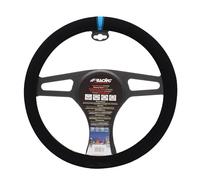 Simoni Racing CVT/27B Coprivolante Carrera Look Blu Universale, in Microfibra con Inserto in Pelle Blu, Colore Nero Diametro 37-39 cm