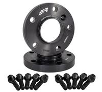 Simoni Racing DR082N/B2N - Kit 2 Distanziali Neri in Alluminio con bulloneria 20 mm 5X120 Centraggio 72,6