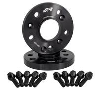Simoni Racing DR100N/B10N - Kit 2 Distanziali Neri in Alluminio con bulloneria 18 mm 5X112 Centraggio 57,1