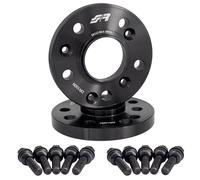 Simoni Racing DR100N/B23N - Kit 2 Distanziali Neri in Alluminio con bulloneria 18 mm 5X112 Centraggio 57,1