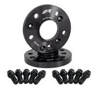 Simoni Racing DR100N/B33N Kit 2 distanziali in Alluminio Nero 18 mm 5x112 Centraggio 66,6 con bulloneri a sferica