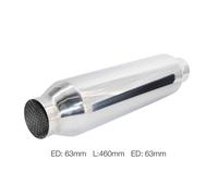 Simoni Racing – Silenziatore universale ESR3 – Inox lucido, uscita rotonda 60 mm, lunghezza 460 mm