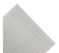 Griglia sportiva rete 100x30 maglia rombo 9x5mm Alluminio grigio